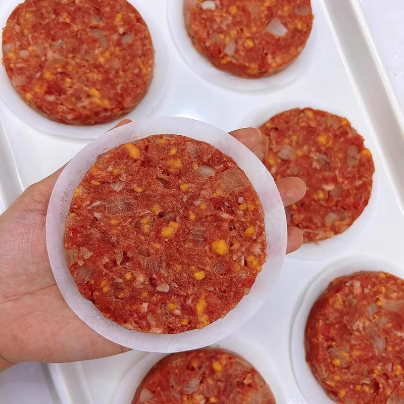 Cedilis 1500pcs Hamburger Patty Paper, 4.5IN Non-Stick Wax Papers, Round Parchment Paper, Food-Grade Burger Sheets for Patty Separating, Freezing, BBQ, Ground Beef and Turkey - Image 4